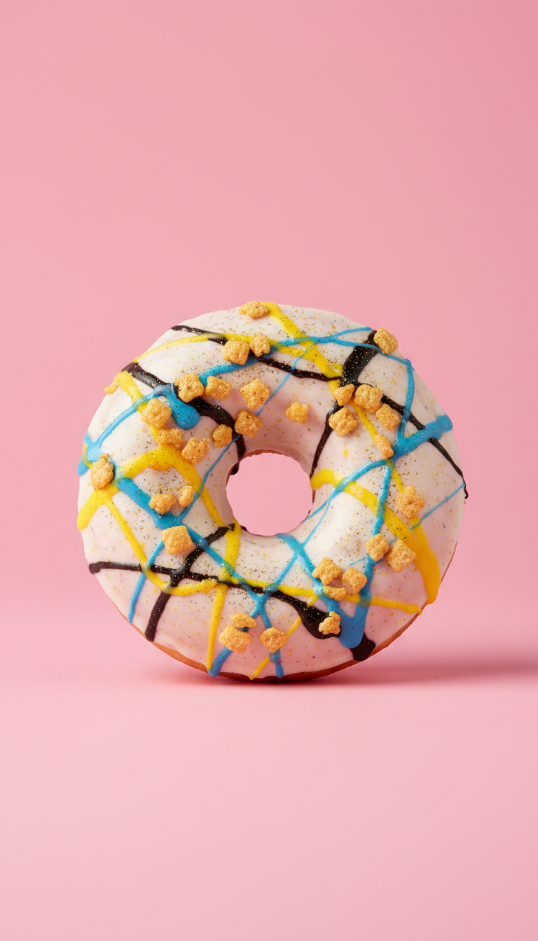 Graffiti Gold Cereal Milk Doughnut