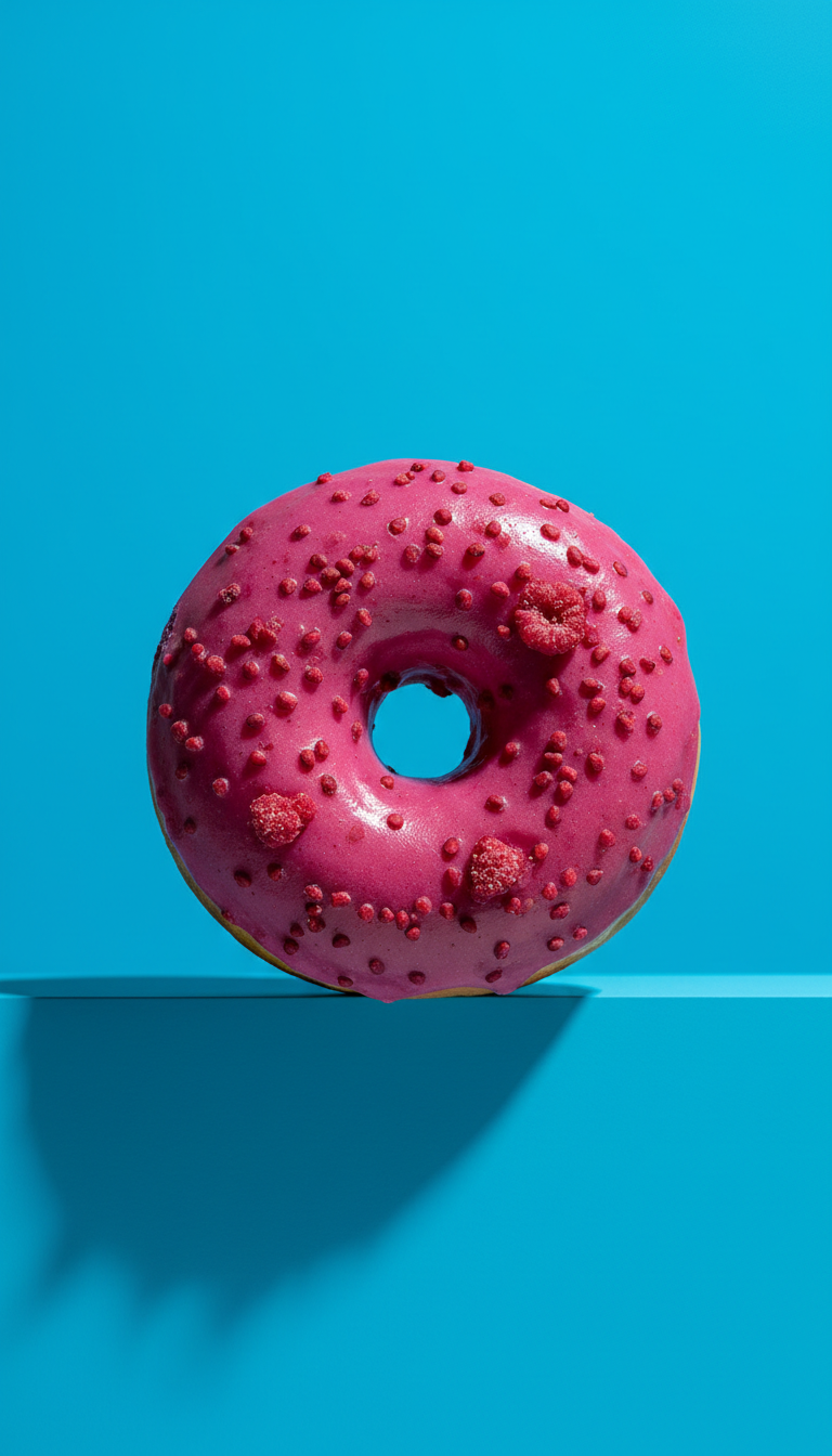 Electric Raspberry Glazed Doughnut